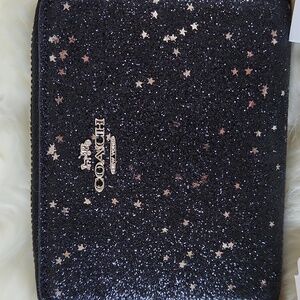 Coach Black Starry Glitter Wallet